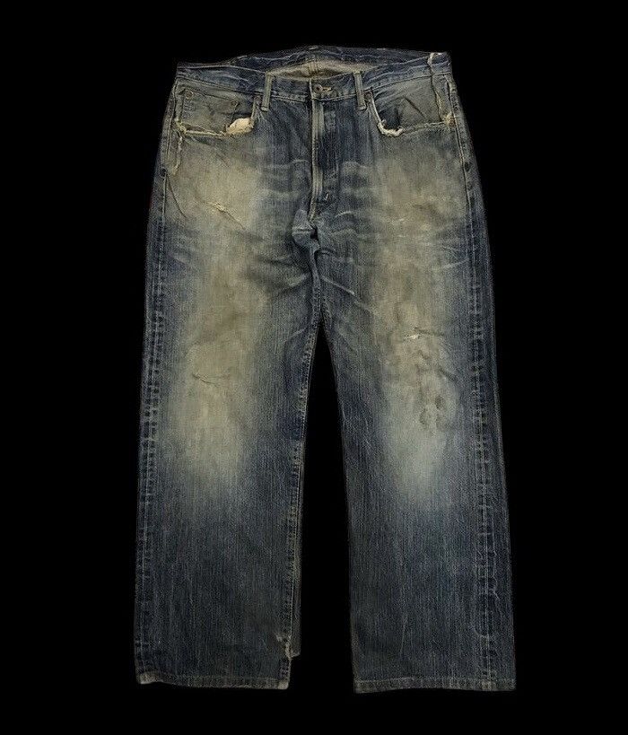 Edwin WIDE LEG RUSTY DAMAGED DISTRESSED SELVEDGE DENIM BY EDWIN Size US 38 / EU 54 - 1 Thumbnail