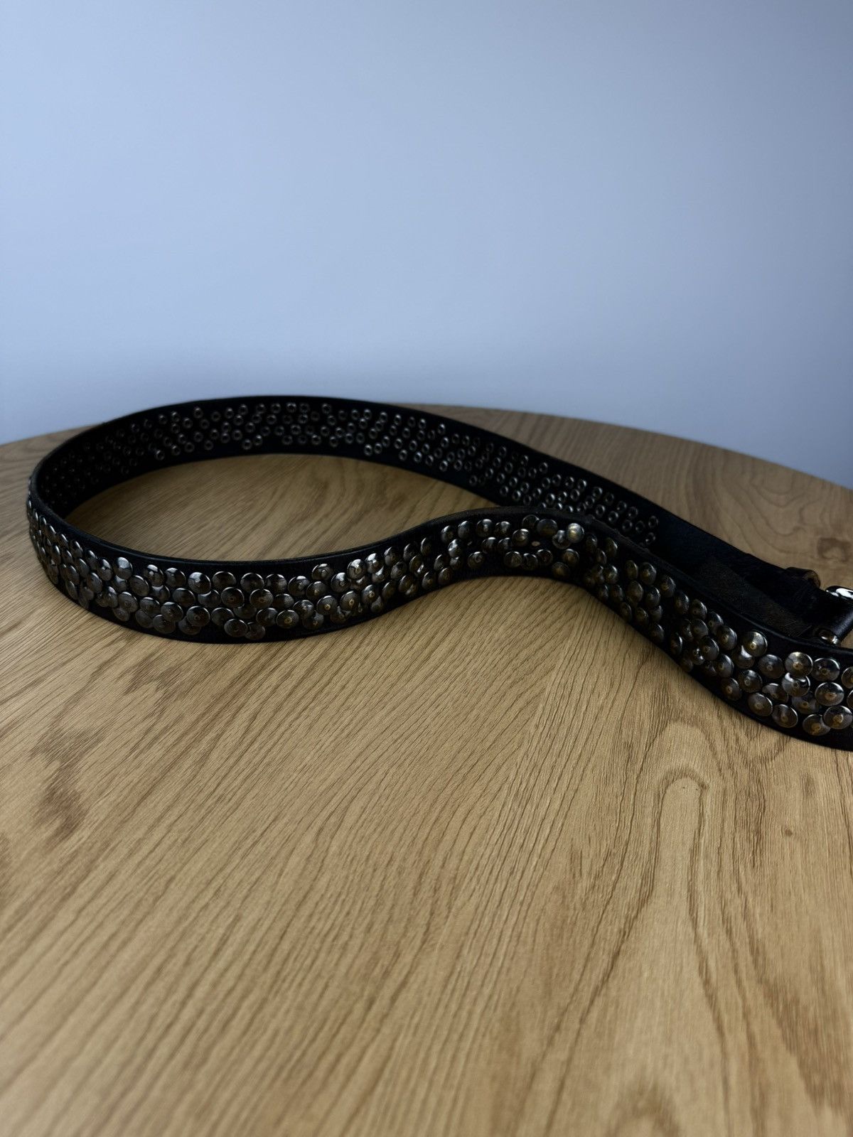 LIEBESKIND BERLIN Liebeskind Berlin Black Leather Studded Belt 90cm Size ONE SIZE - 5 Thumbnail
