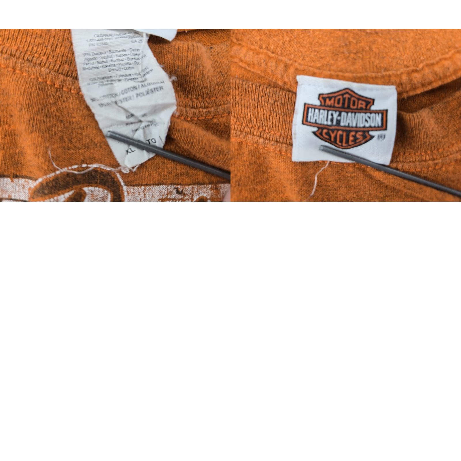 Harley Davidson Maverick Harley-Davidson Orange T-Shirt Dallas Texas Men's XL DBL Sided Graphic Shirt Size US XL / EU 56 / 4 - 9 Thumbnail