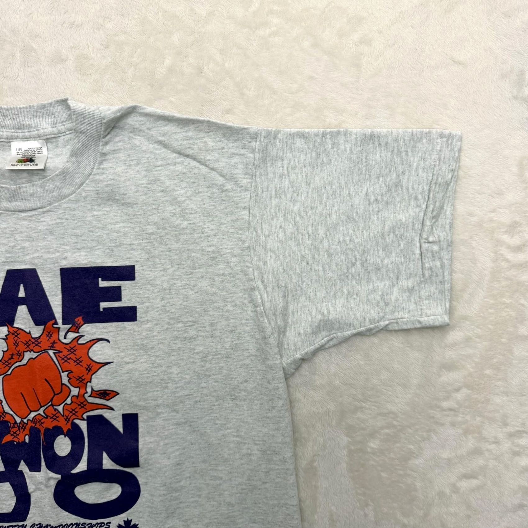 Fruit Of The Loom VINTAGE Fruit Of The Loom Taekwondo TKD Shirt Mens Large Gray 1994 Vancouver Size US L / EU 52-54 / 3 - 4 Thumbnail
