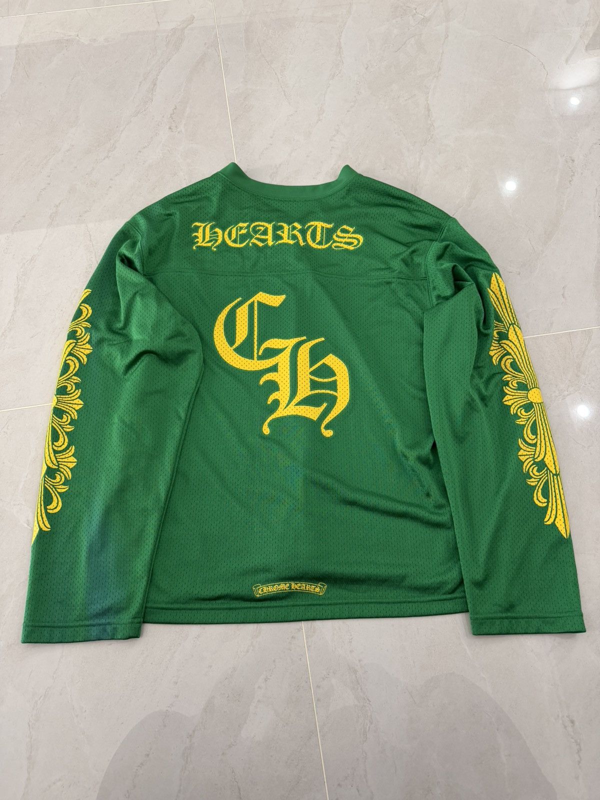 Chrome Hearts Chrome Hearts Green Exclusive Mesh Longsleeve Sz.L Size US L / EU 52-54 / 3 - 2 Thumbnail