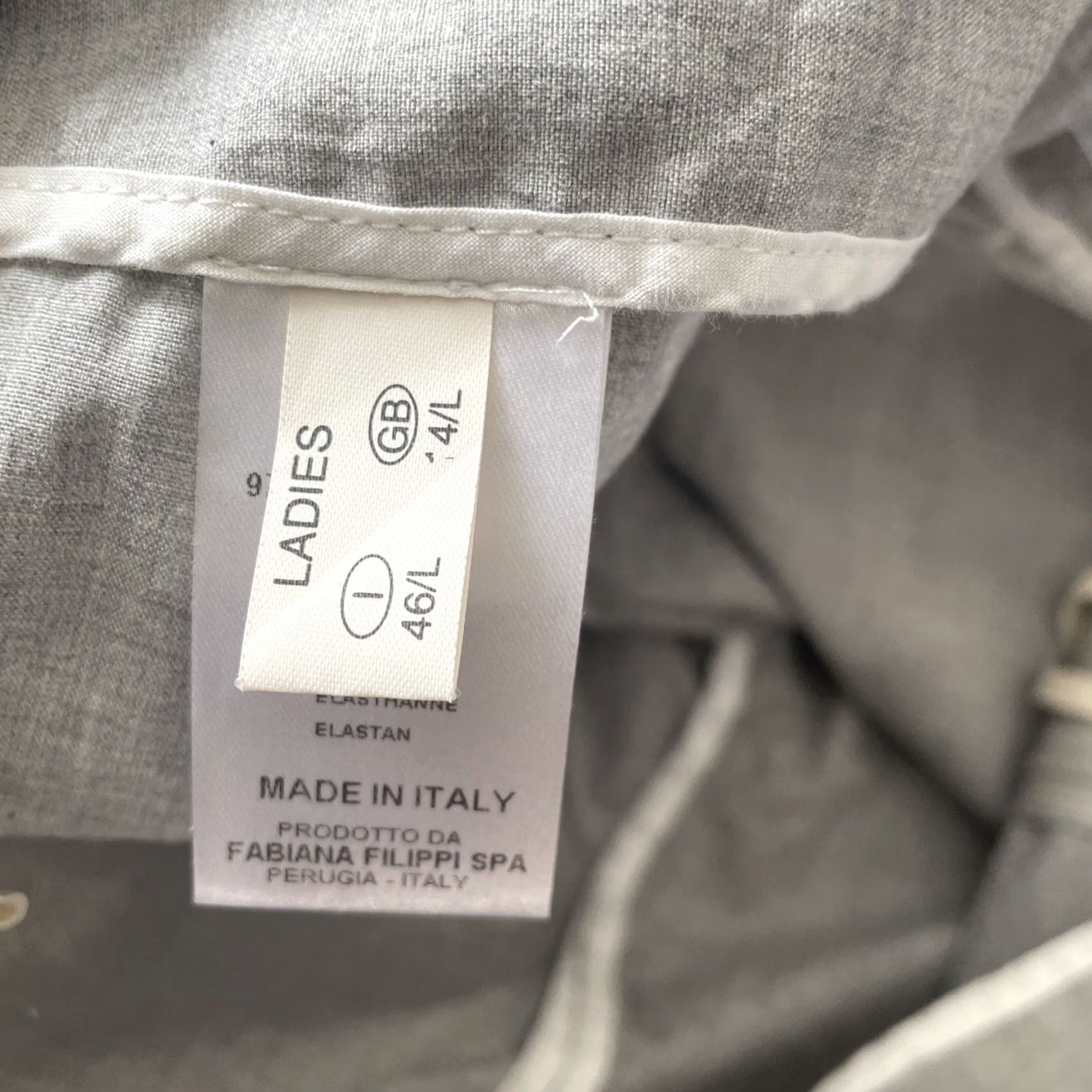 Fabiana Filippi Fabiana Filippi Gray Work Pants Slacks Size L Regular Inseam 26 in Tapered Cotton Women Dress Pants Size 36" / US 14 / IT 50 - 4 Thumbnail