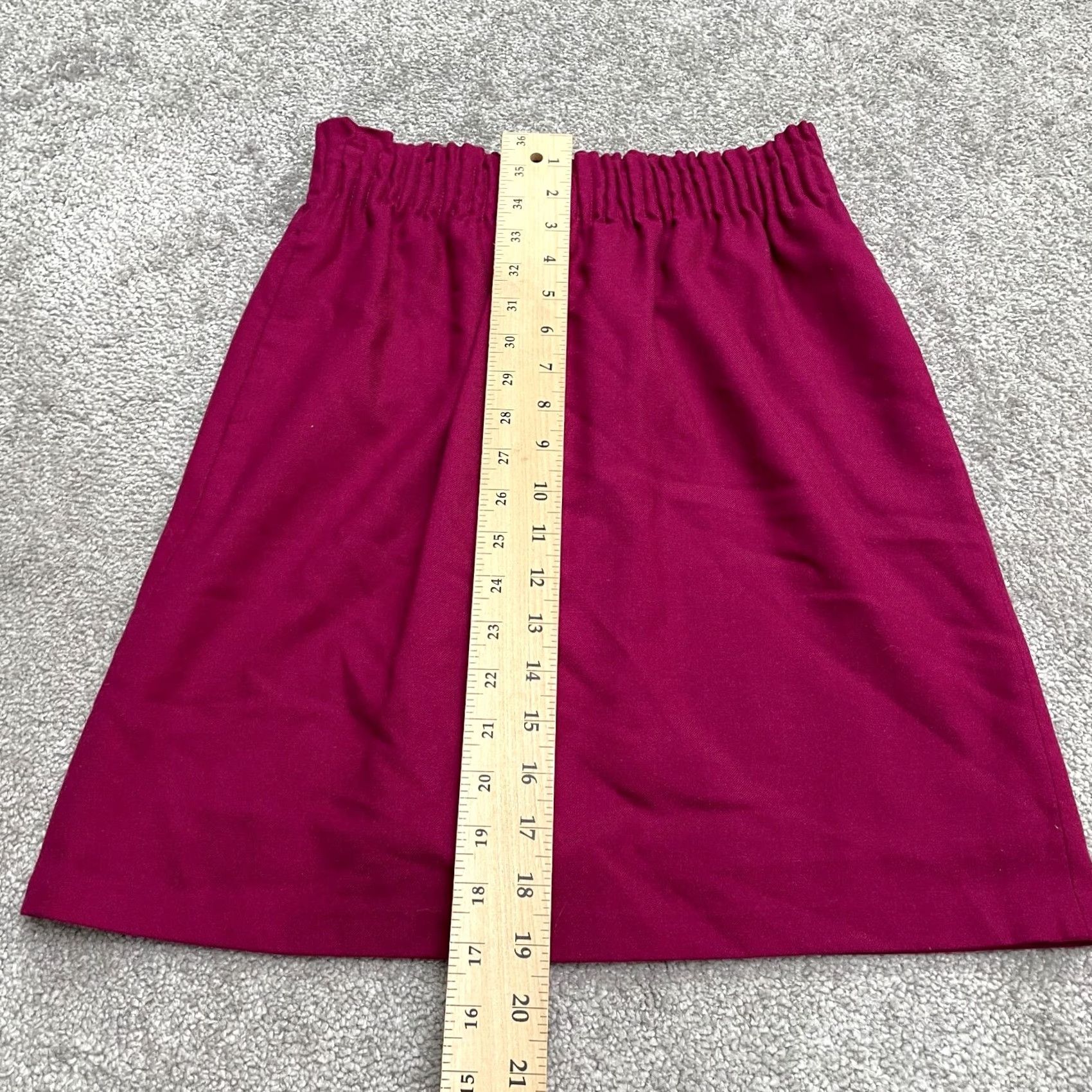 J.Crew VINTAGE J.Crew Wool Blend Pleated Pencil Skirt Womens 0 Pink Elastic Waist Pockets Lined Size 25" / US 0 / IT 36 - 6 Thumbnail