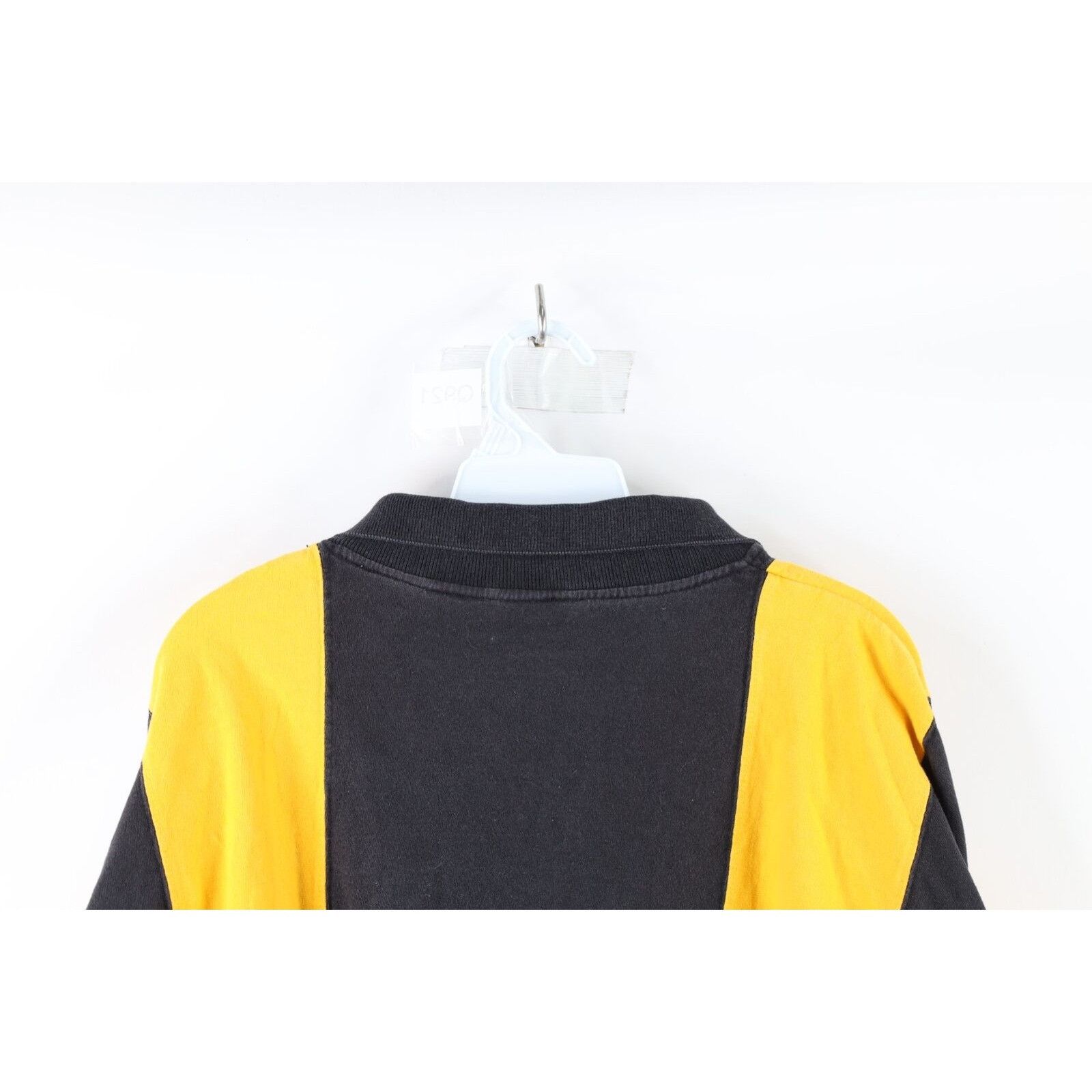 Vintage 90s Faded Pittsburgh Steelers Long Sleeve Polo