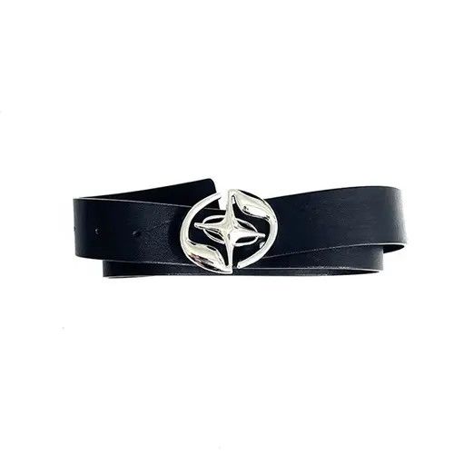 VIBE Simple Star Punk Buckle PU Leather Belt Size ONE SIZE - 1 Thumbnail