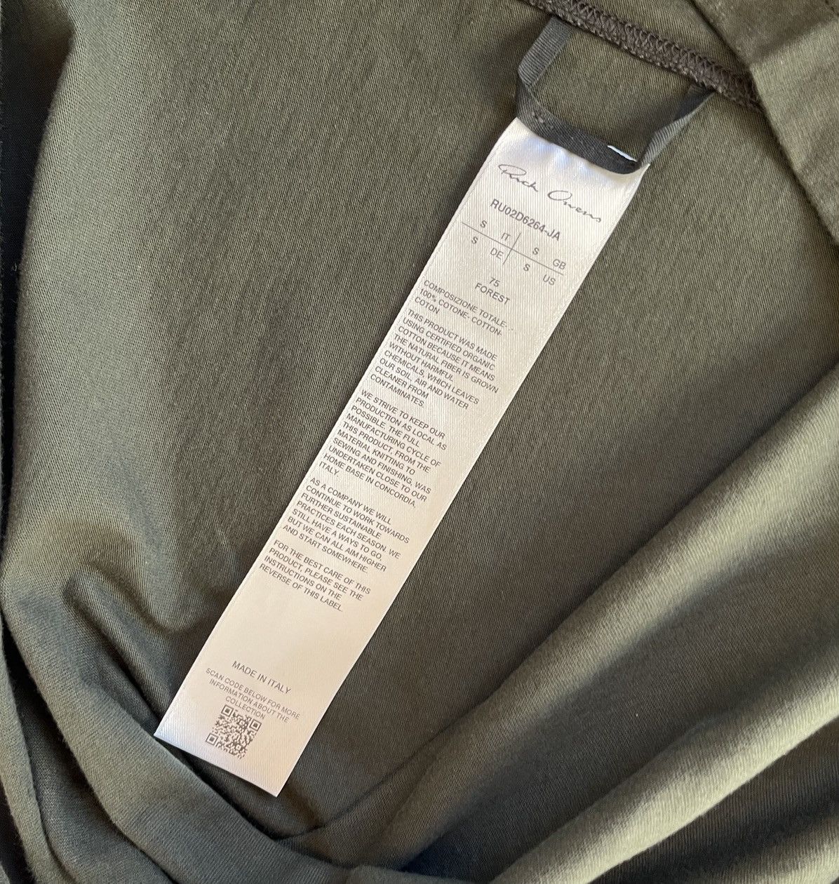 Rick Owens T-shirt Rick Owens FW24 forest Size US S / EU 44-46 / 1 - 6 Thumbnail