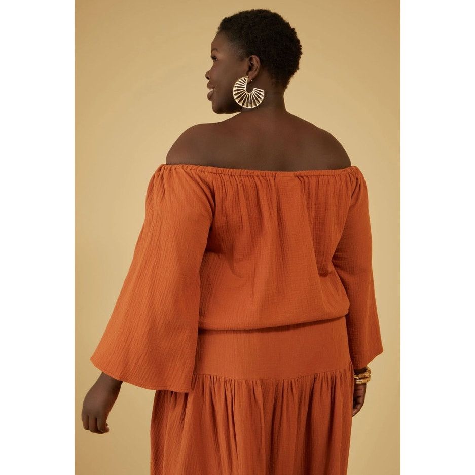 Other PLUS Size 30/32 5X Cotton Gauze Maxi Skirt & Top | 2-pc set Size 4XL / US 24-26 - 3 Thumbnail