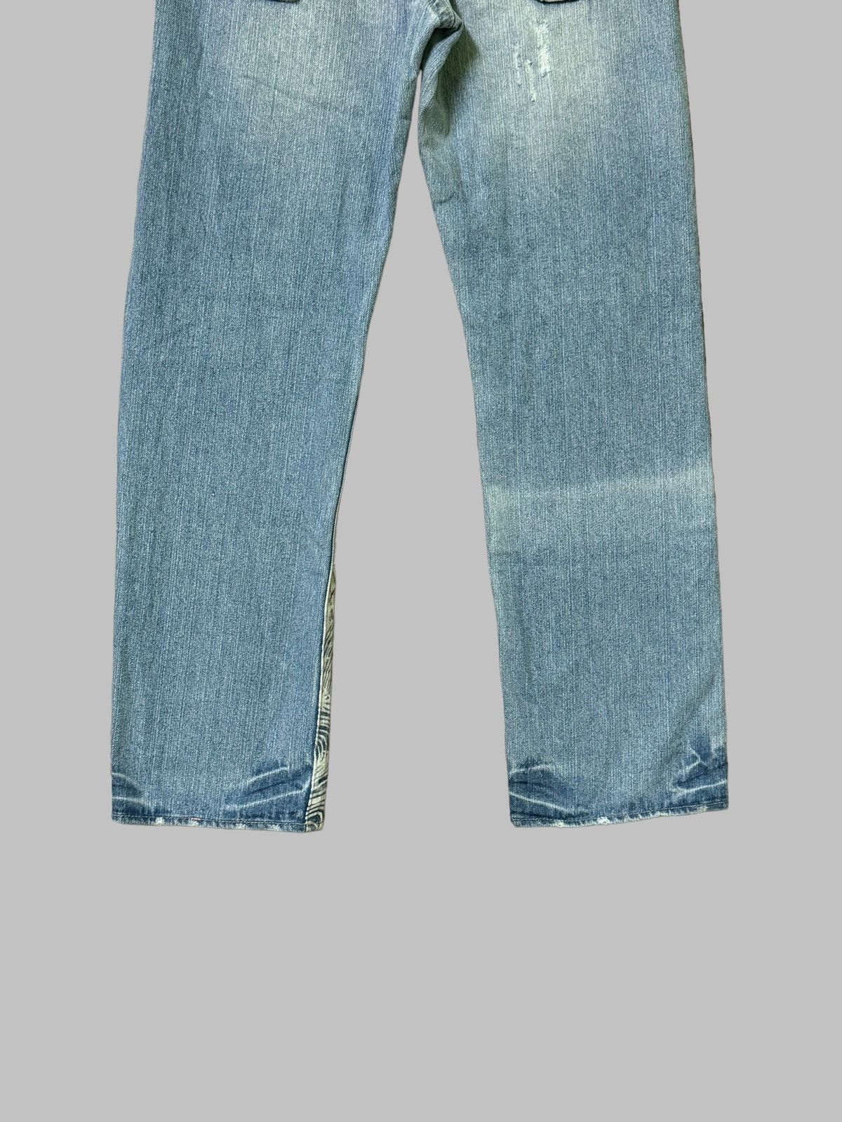 If Six Was Nine Vintage KARAKURI TAMASHI Acid Wash Design Denim Size US 29 - 8 Thumbnail
