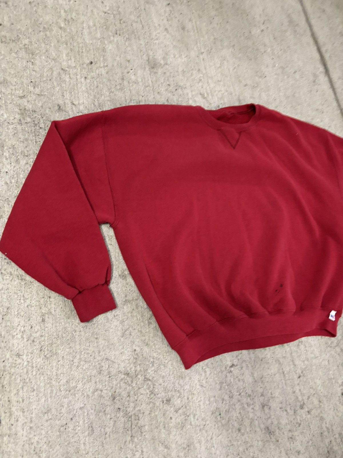 Russell Athletic × Vintage Red Blank Russell athletic crewneck sweatshirt Size US XL / EU 56 / 4 - 2 Thumbnail