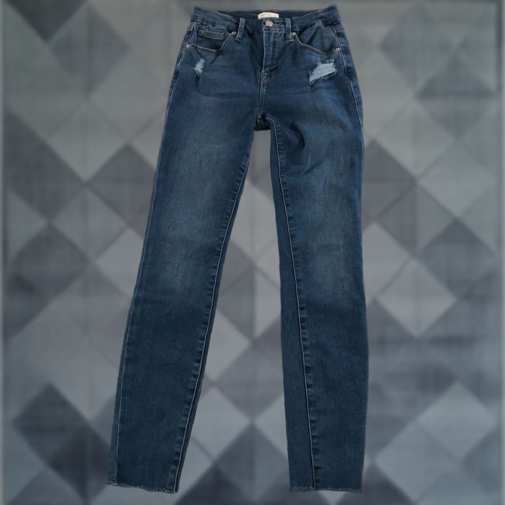 VINTAGE Good American Jeans Womens Skinny 2x26 Blue Denim
