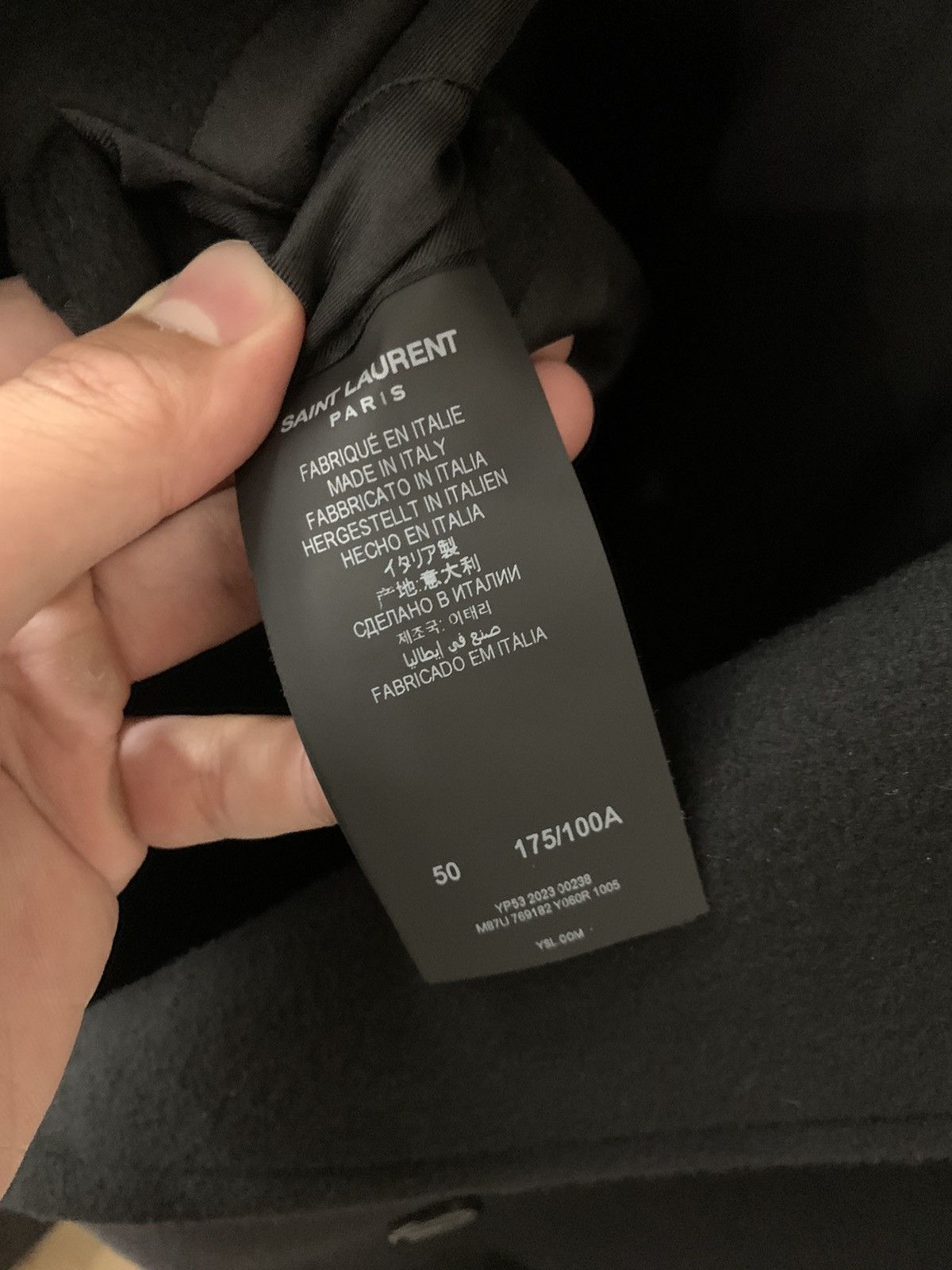 Saint Laurent Paris Saint Laurent 2023FW Black Oversized Wool coat Size US M / EU 48-50 / 2 - 4 Thumbnail