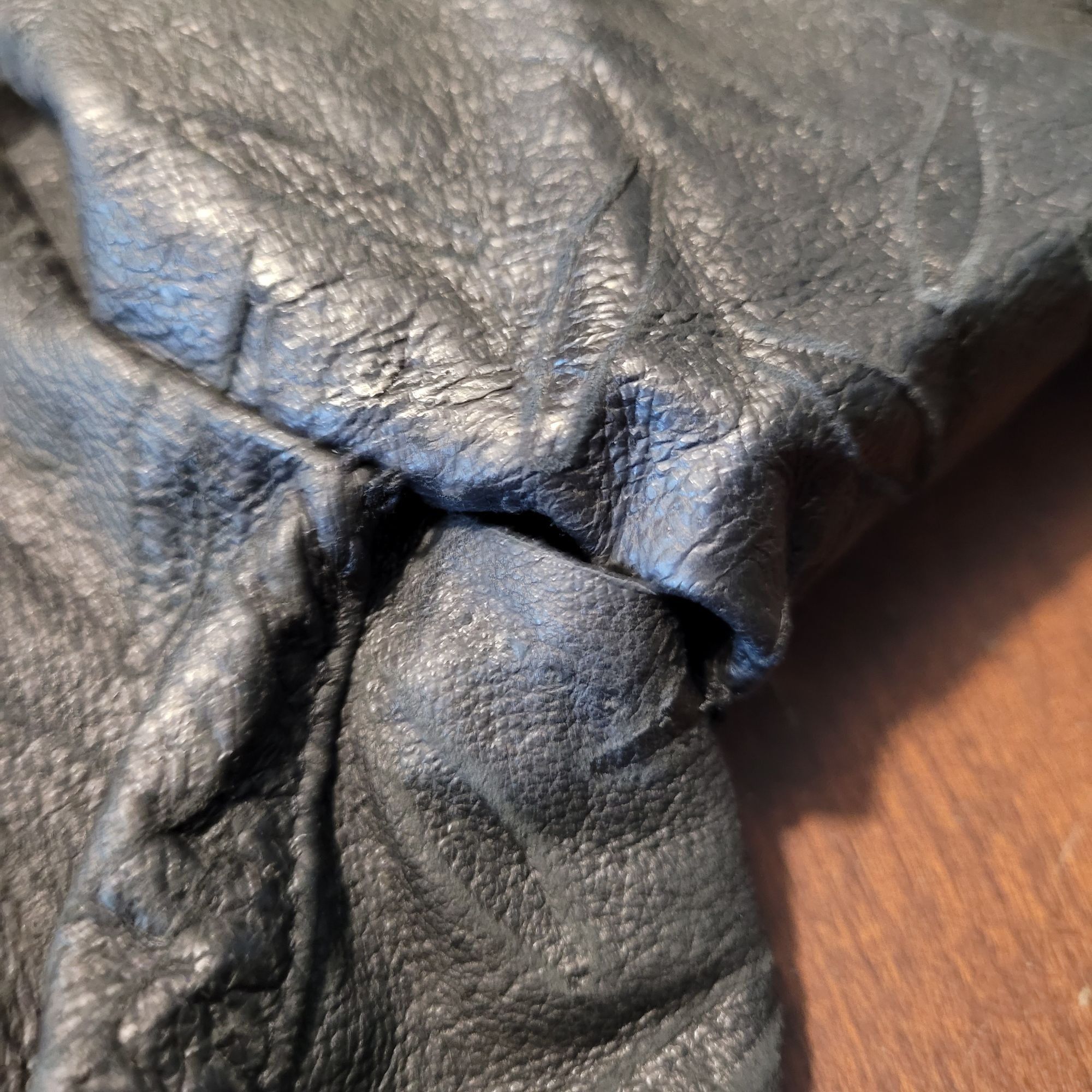 Vintage 80s Steampunk Black Leather Trench Coat Sz S Tread Embossed Size US S / EU 44-46 / 1 - 13 Thumbnail