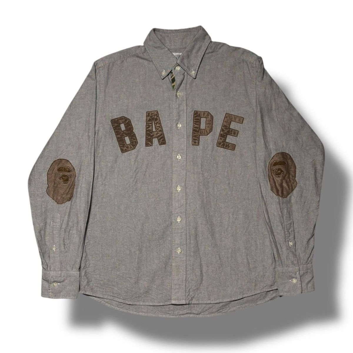 Bape 00s Bape velours patch elbow logo shirts archive nigo Size US L / EU 52-54 / 3 - 1 Thumbnail