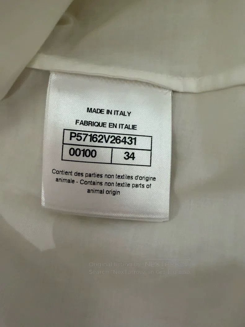 Chanel Chanel 17B lace brae tie white shirt Size XXS / US 00 / IT 34 - 3 Thumbnail