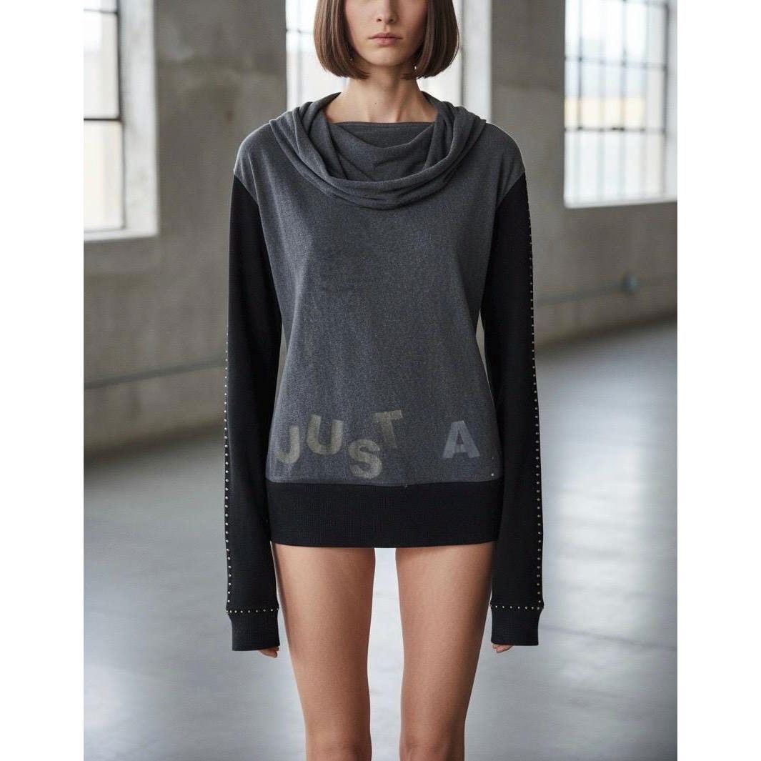 Cop Copine The Cop Copine 2 Piece Set: Draped Hoodie and Turtleck Size ONE SIZE - 2 Thumbnail
