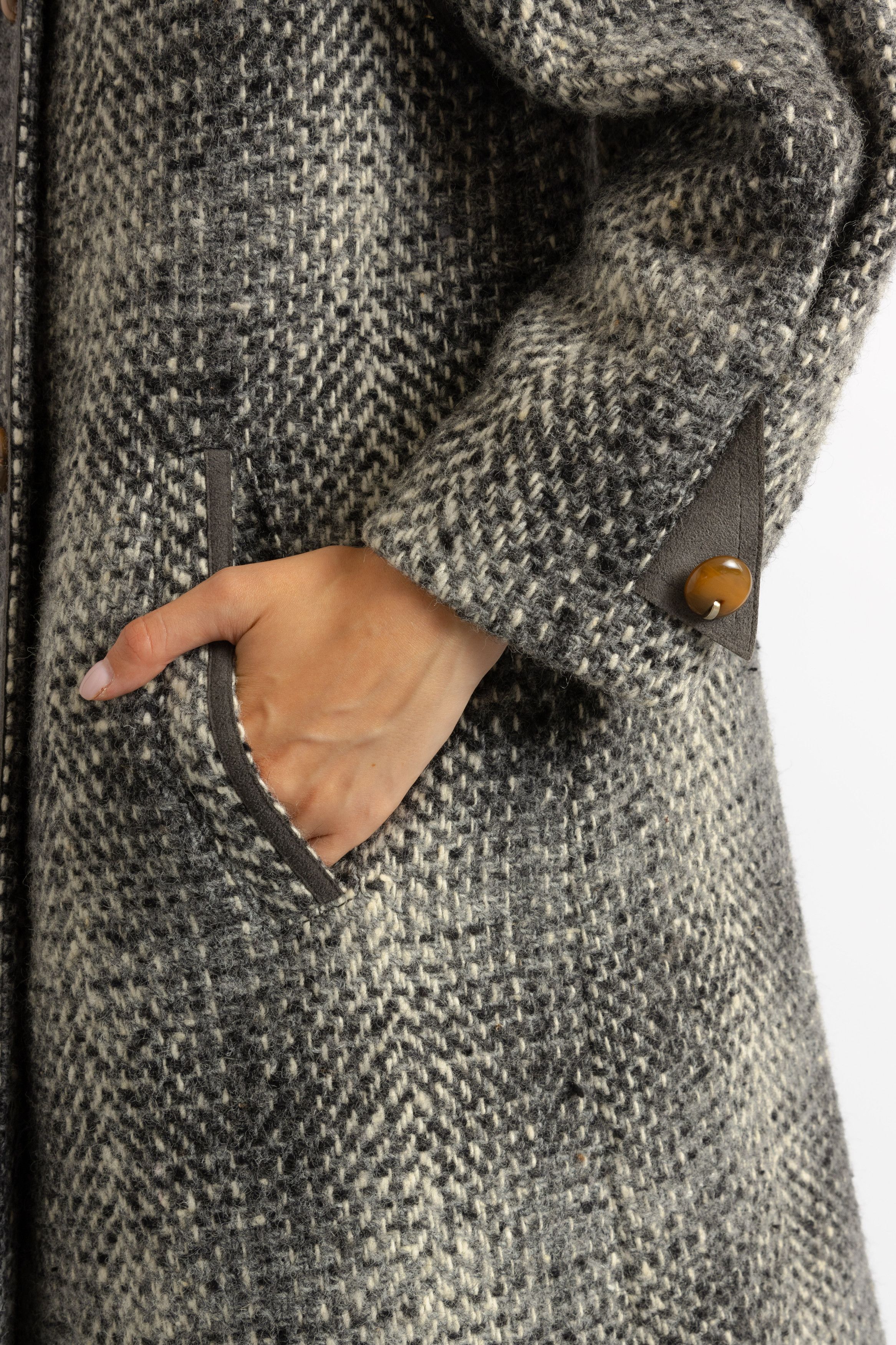 Vintage Lambswool Coat Women 60s fall coat long wool coat 5951 Size M / US 6-8 / IT 42-44 - 8 Thumbnail