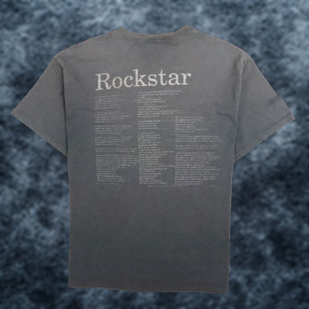 VINTAGE Nickelback Rockstar T-Shirt Men L Large Cotton Short Sleeve Crew Neck Graphic Print