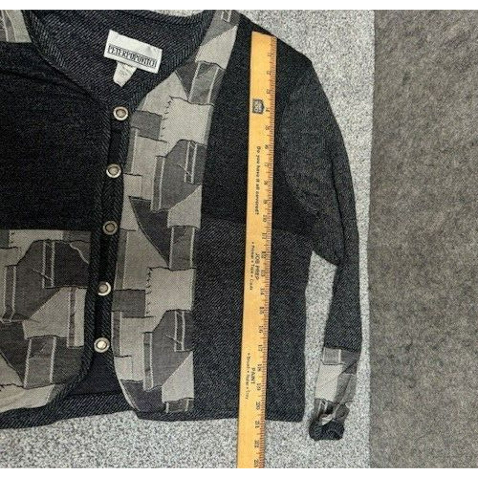Other Vintage 70s 80s Cardigan Grandpa Sweater LPatchwork Folk Size L / US 10 / IT 46 - 8 Thumbnail