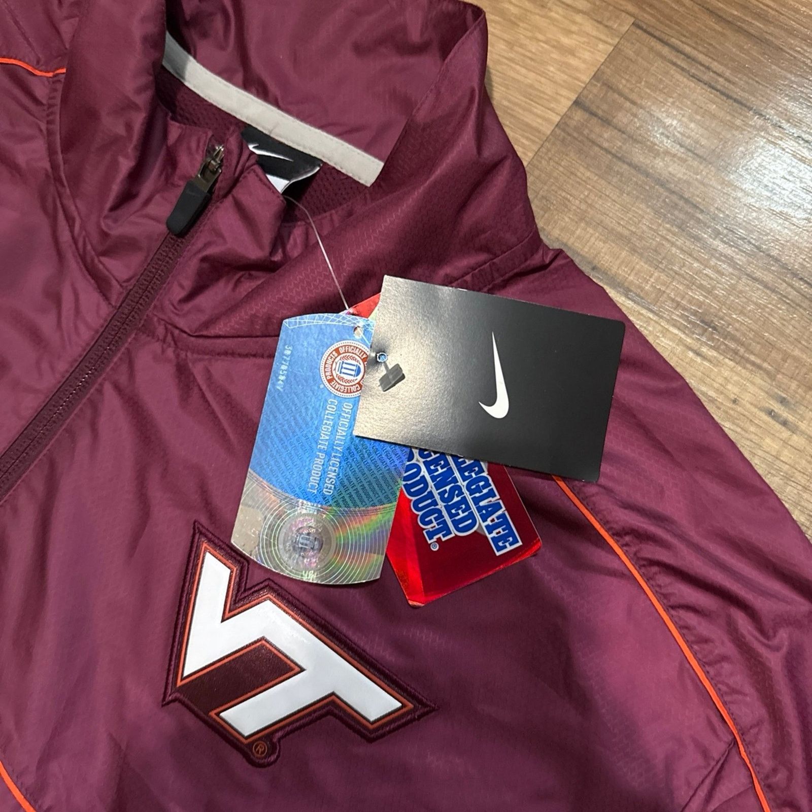Nike 2011 Nike Team Virginia Tech Quarter Zip Windbreaker Jacket Size US M / EU 48-50 / 2 - 8 Thumbnail