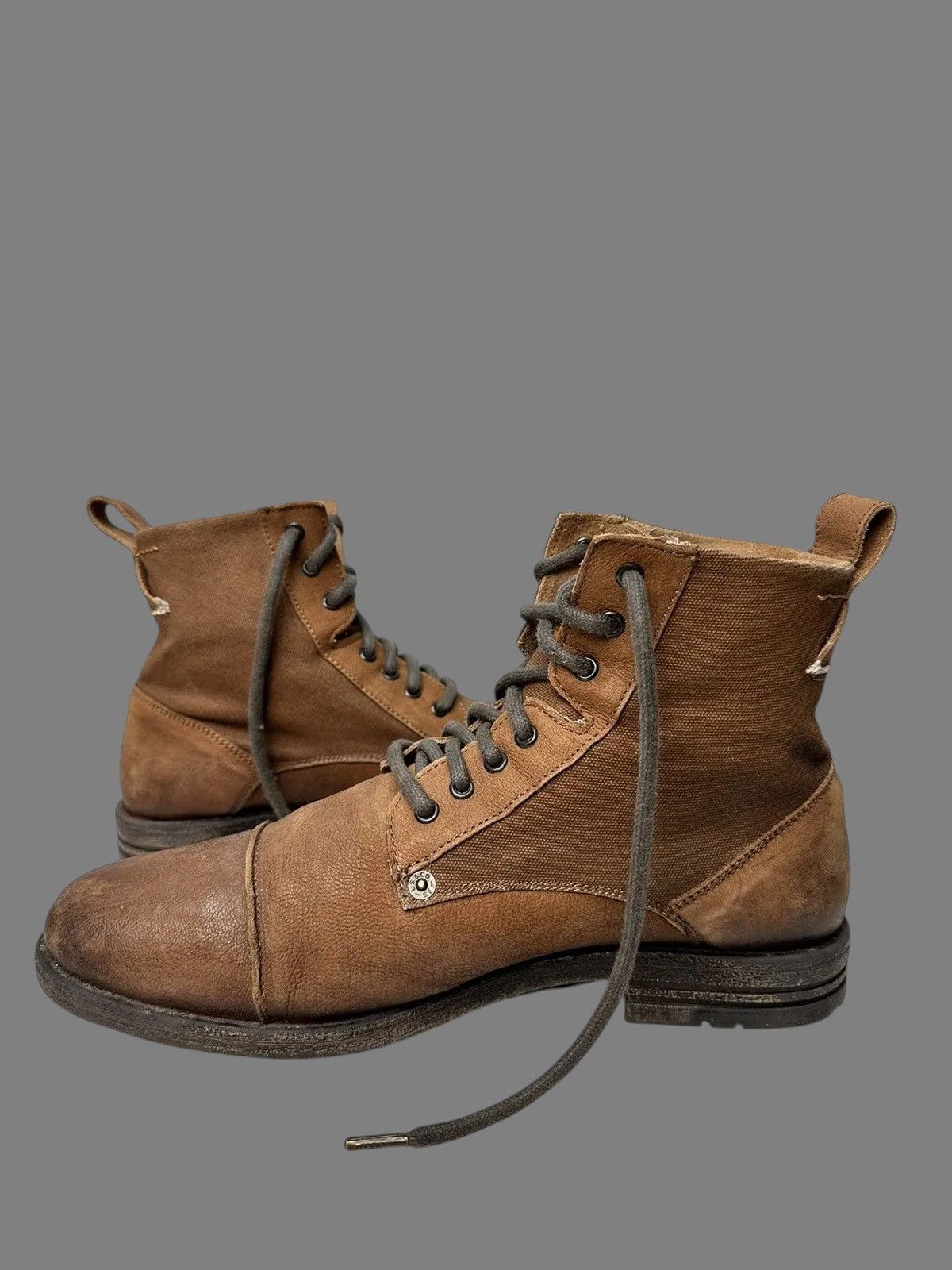 Handmade Guidi Leather Combat Boots Levi’s Vintage Brown GOA