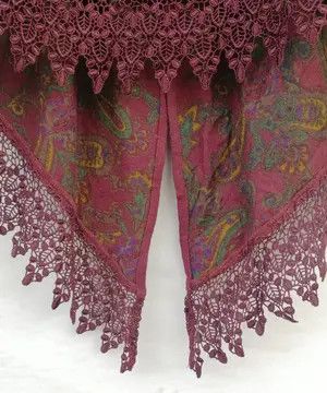 Japanese Brand Vintage Marseille Elegant Fashion Wool cape shawls Size ONE SIZE - 13 Thumbnail