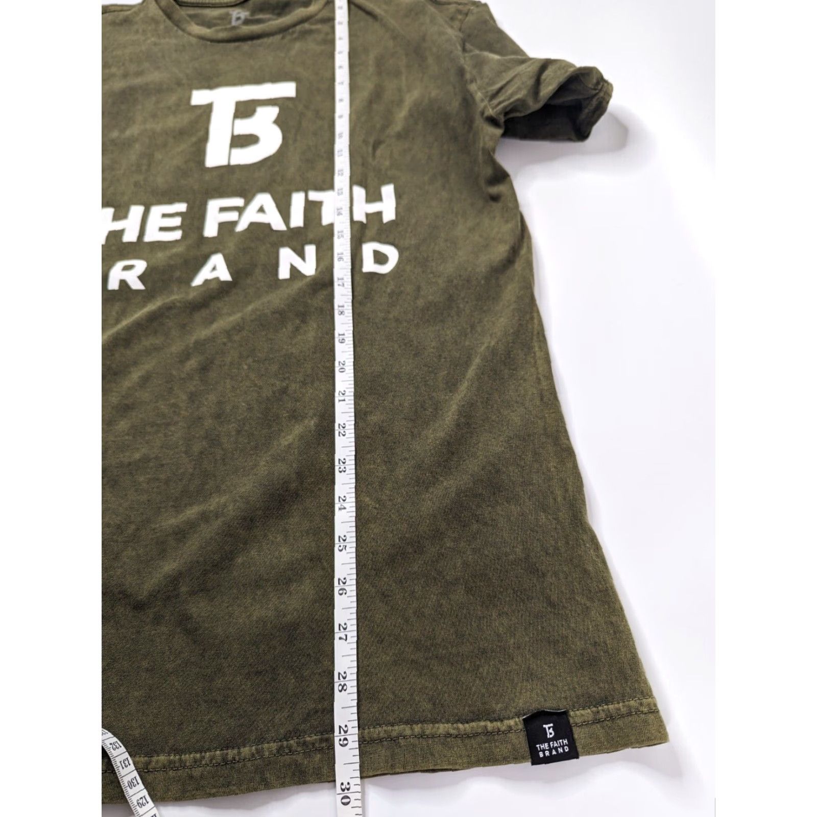 Vintage The Faith Brand Olive Green T-Shirt Mens L Crew Neck Short Sleeve Cotton Blend Religious Shirt Summer Women Size L / US 10 / IT 46 - 5 Thumbnail