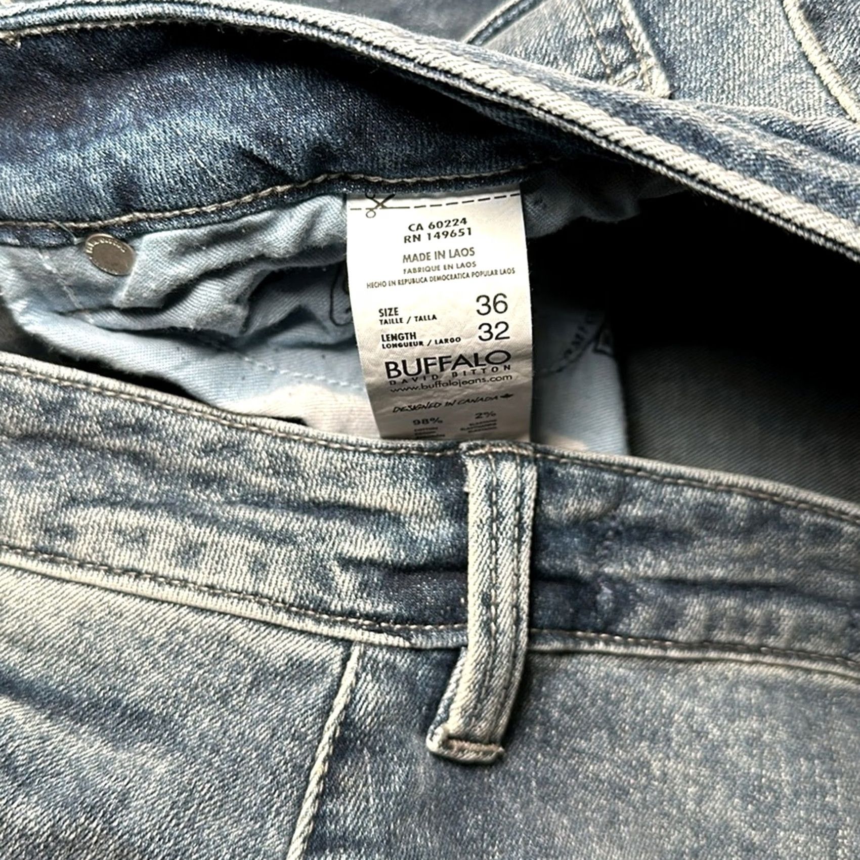 Buffalo David Bitton Buffalo David Bitton Jeans Mens 36 Blue Six Straight NWOT 36x28 Size US 36 / EU 52 - 8 Thumbnail