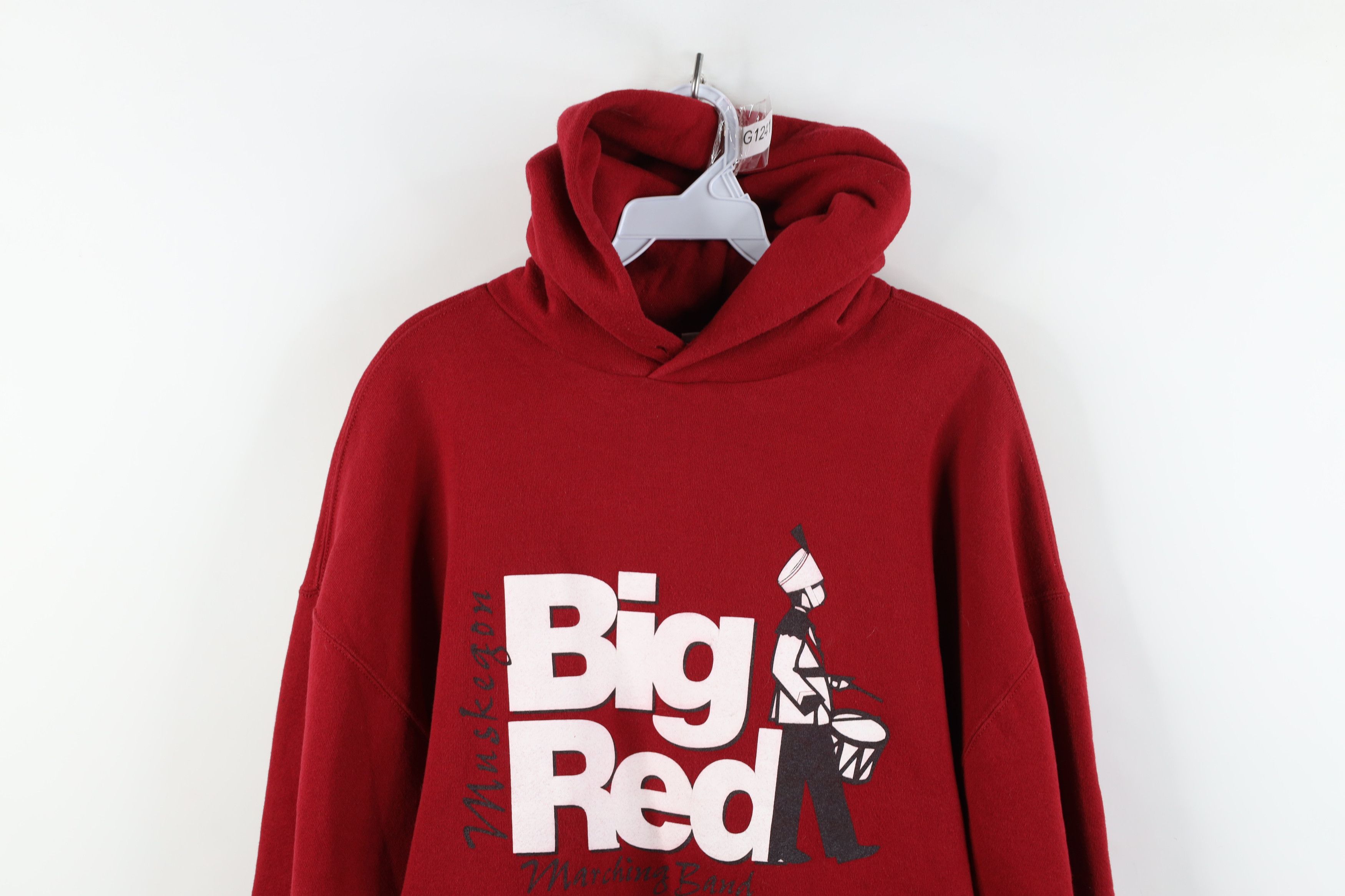 Russell Athletic Vintage 90s Russell Athletic Marching Band Hoodie Red USA Size US XL / EU 56 / 4 - 2 Thumbnail