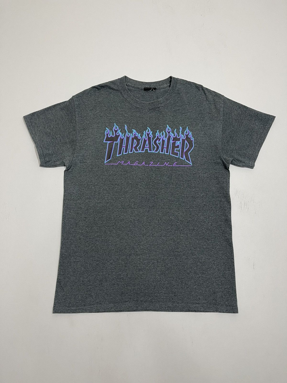 Thrasher Crazy Y2K Thrasher Flames Rare Logo Grunge Punk Skater Tee Size US M / EU 48-50 / 2 - 1 Thumbnail