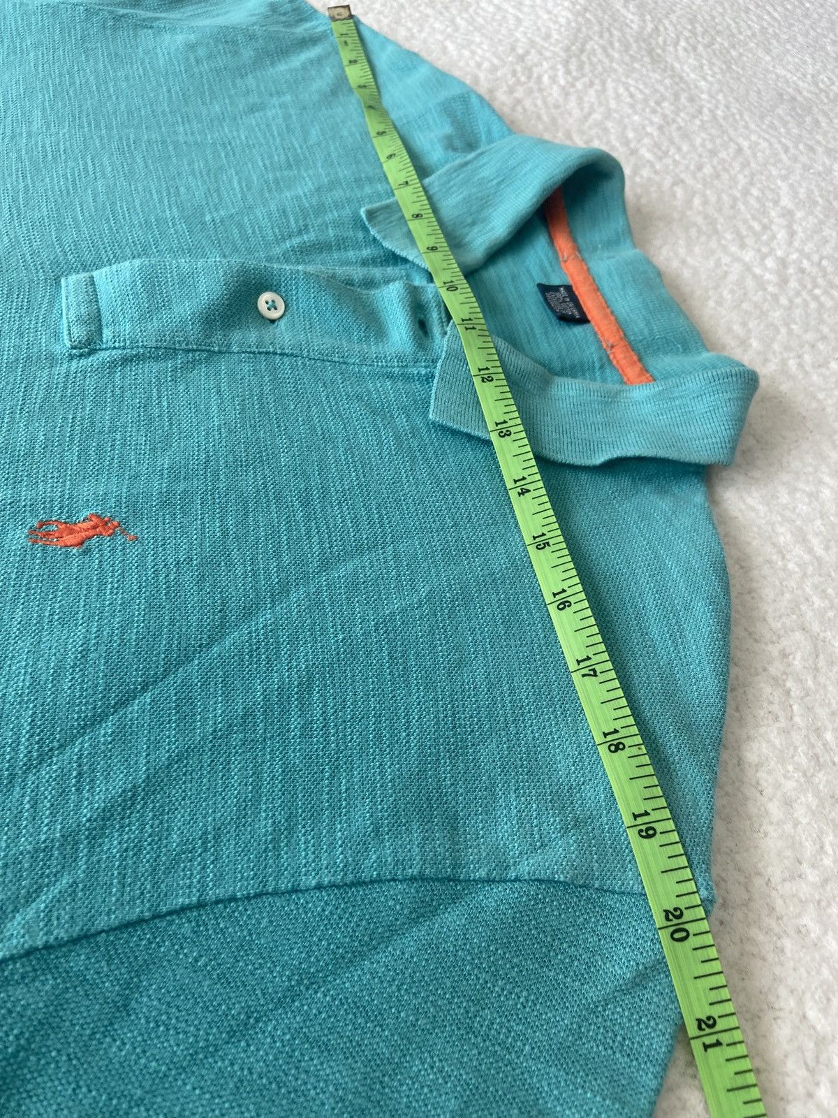 Designer × Polo Ralph Lauren Y2Y RALPH LAUREN Polo Shirt XL Blue Aztec Stripe Orange Pony Size US XL / EU 56 / 4 - 10 Thumbnail