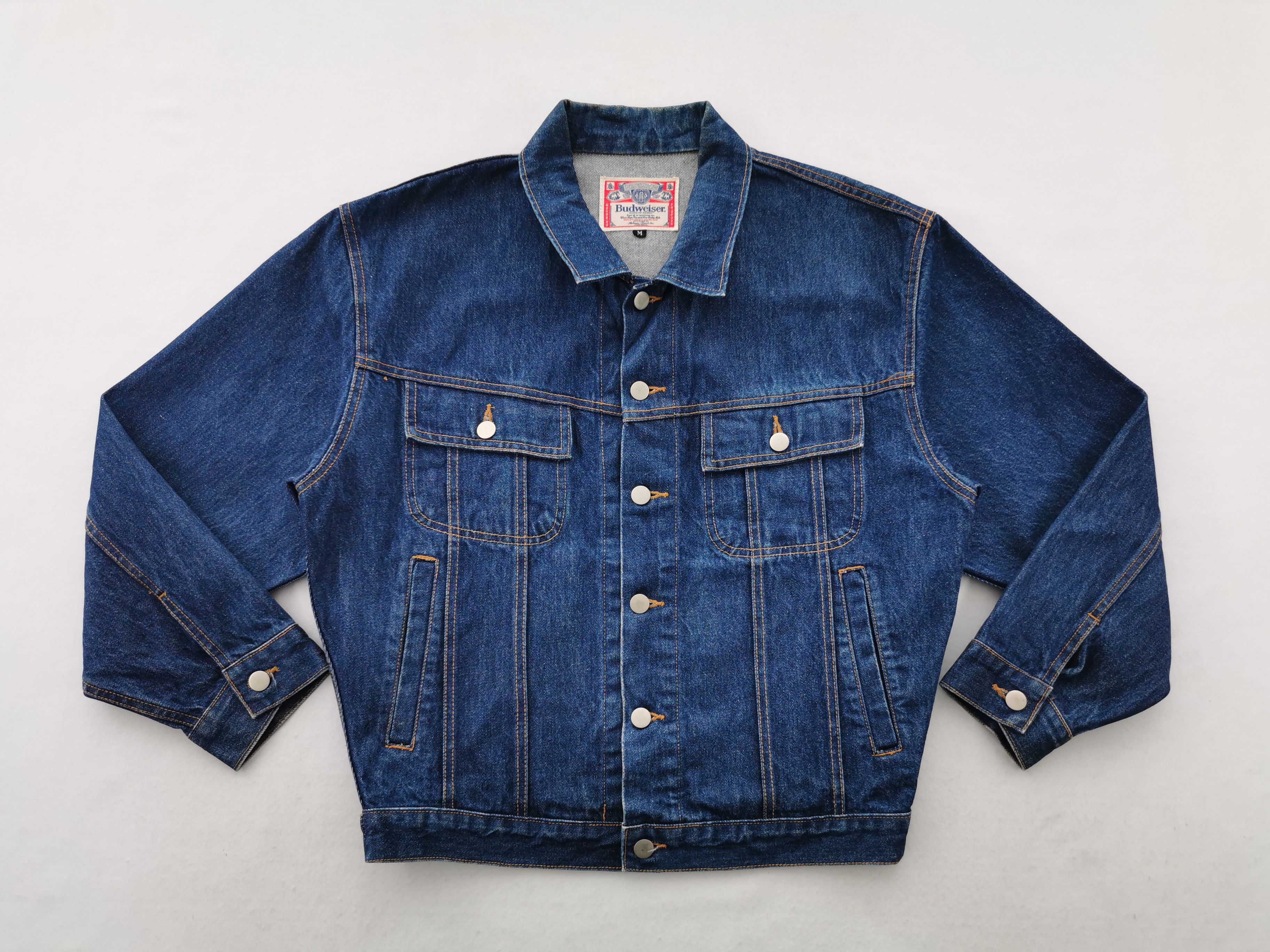 Budweiser Vintage 90's Budweiser Denim Jacket Size M Size US M / EU 48-50 / 2 - 3 Thumbnail