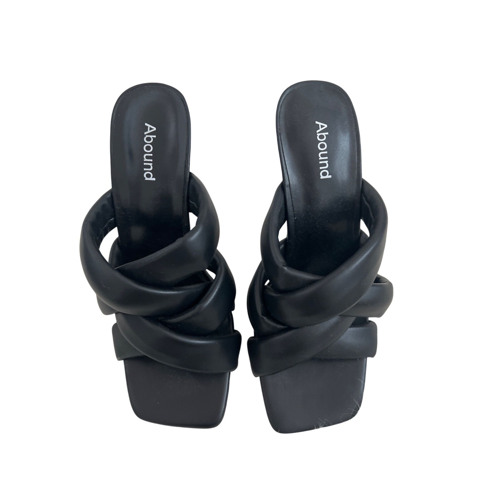 Other Abound Black Strappy Square Toe Heels Size US 7 / IT 37 - 1 Thumbnail