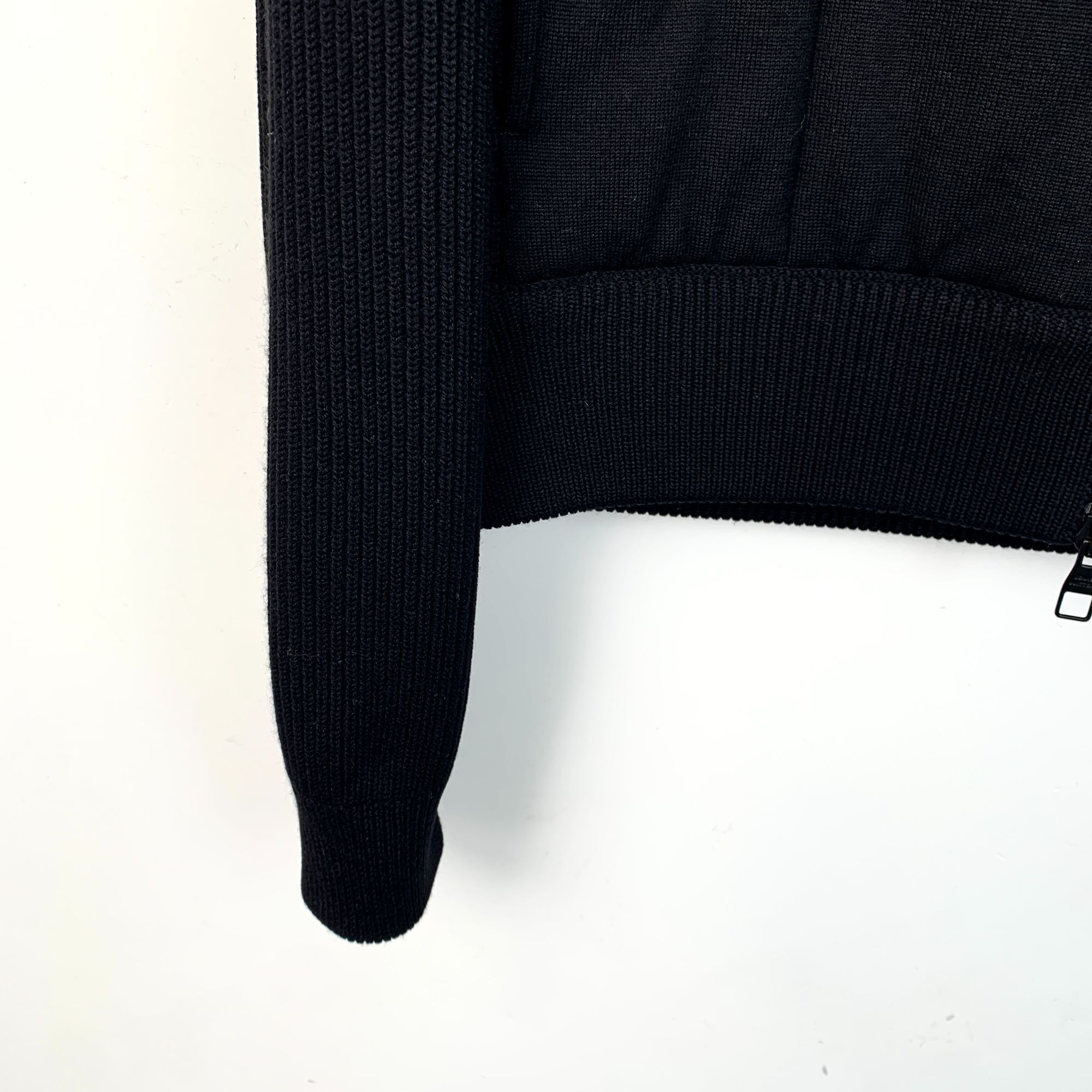 Louis Vuitton Louis Vuitton Black Wool & Silk Checkered Knit Zip-Up Jacket Size US M / EU 48-50 / 2 - 6 Thumbnail