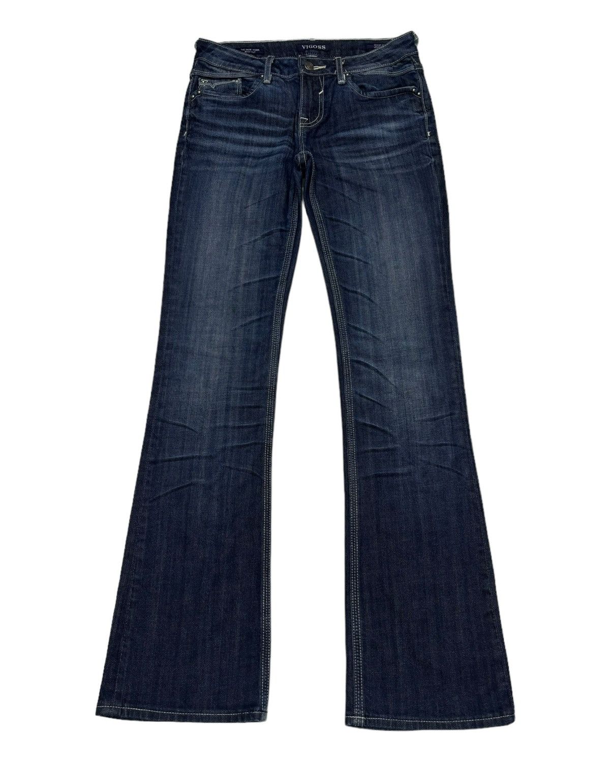 If Six Was Nine Flare Jeans Blue Denim Vigoss Brand Bootcut Flared Denim Size 28" / US 6 / IT 42 - 1 Thumbnail