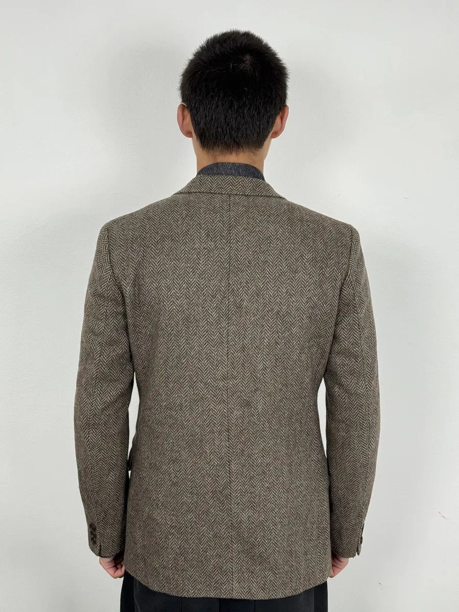 Hermes 1990s Hermès Tweed Brown Blazer Jacket Size US S / EU 44-46 / 1 - 3 Thumbnail
