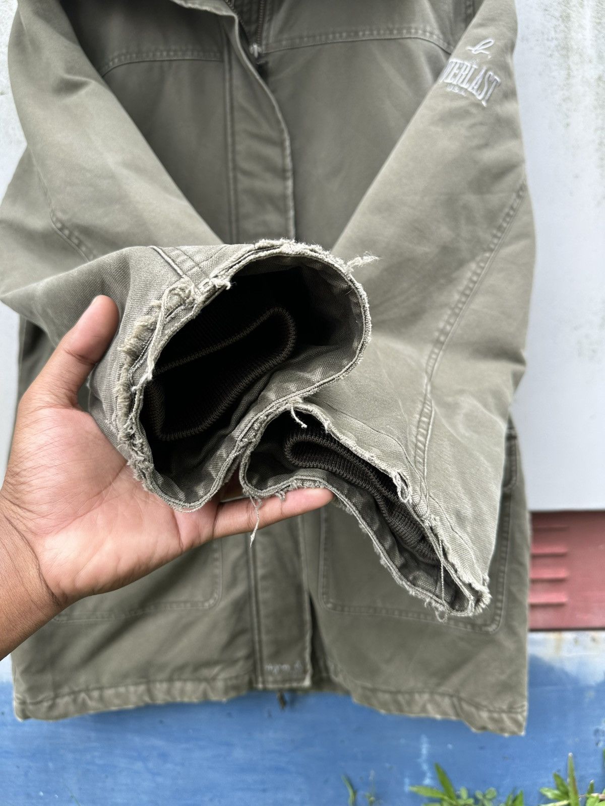 agnes b. **grail**Everlast USA X Agnes B Distressed Parka Jacket Size US L / EU 52-54 / 3 - 9 Thumbnail