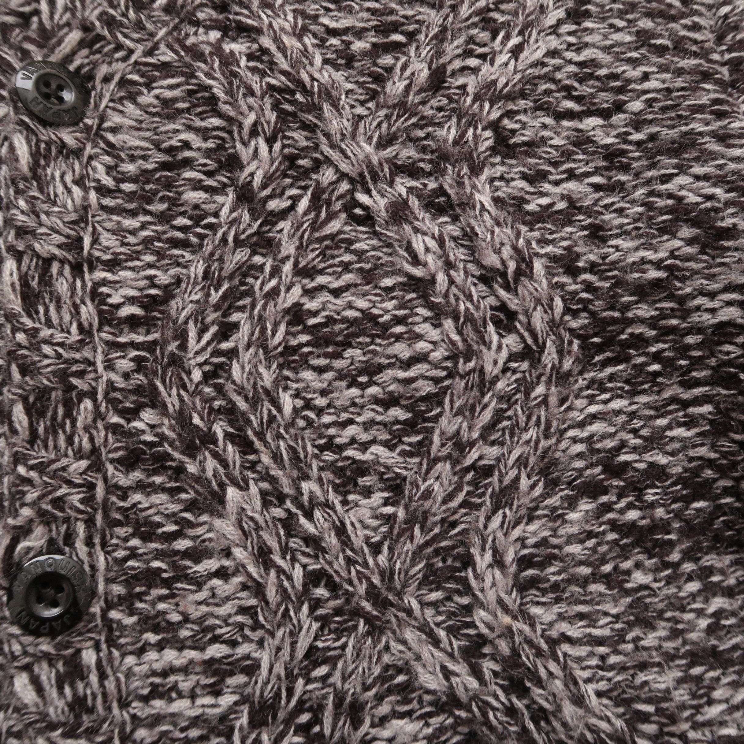 Japanese Brand 1990s Vanquish Japan - Cable Knit Cardigan CDG Size US L / EU 52-54 / 3 - 14 Thumbnail