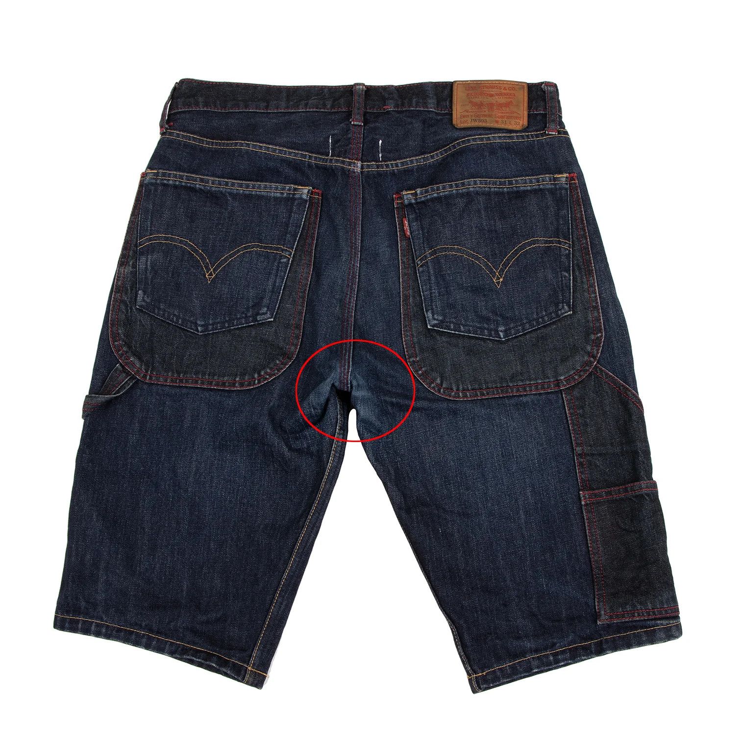 Junya Watanabe Reconstructed Denim Half Shorts in Indigo Blue Size US 30 / EU 46 - 10 Thumbnail