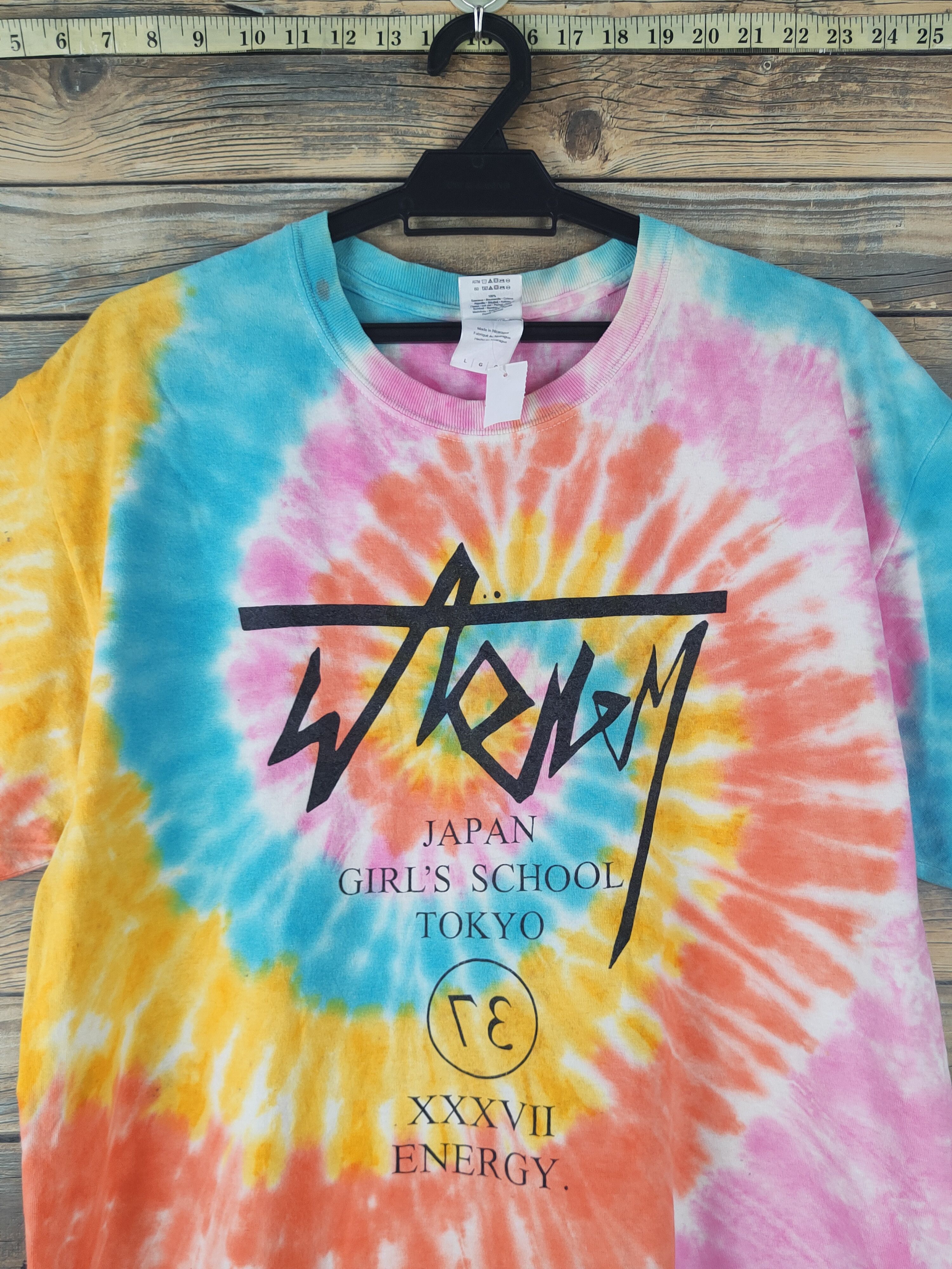 Band Tees DL Japan Girl School Tokyo acid wash T-shirt #1621 Size US L / EU 52-54 / 3 - 2 Thumbnail