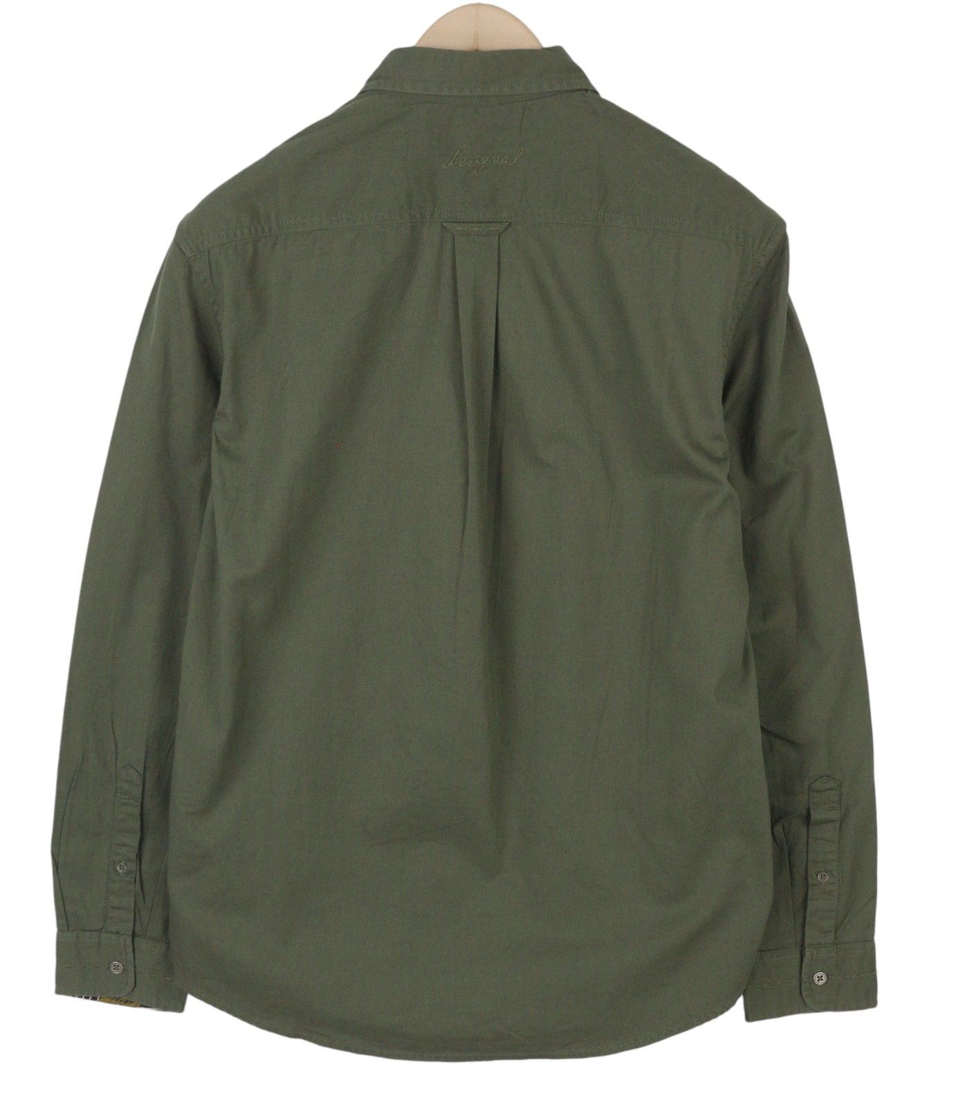 Desigual CAM MARCOS M Khaki Green Embroidered Shirt 88974 Size US M / EU 48-50 / 2 - 4 Thumbnail