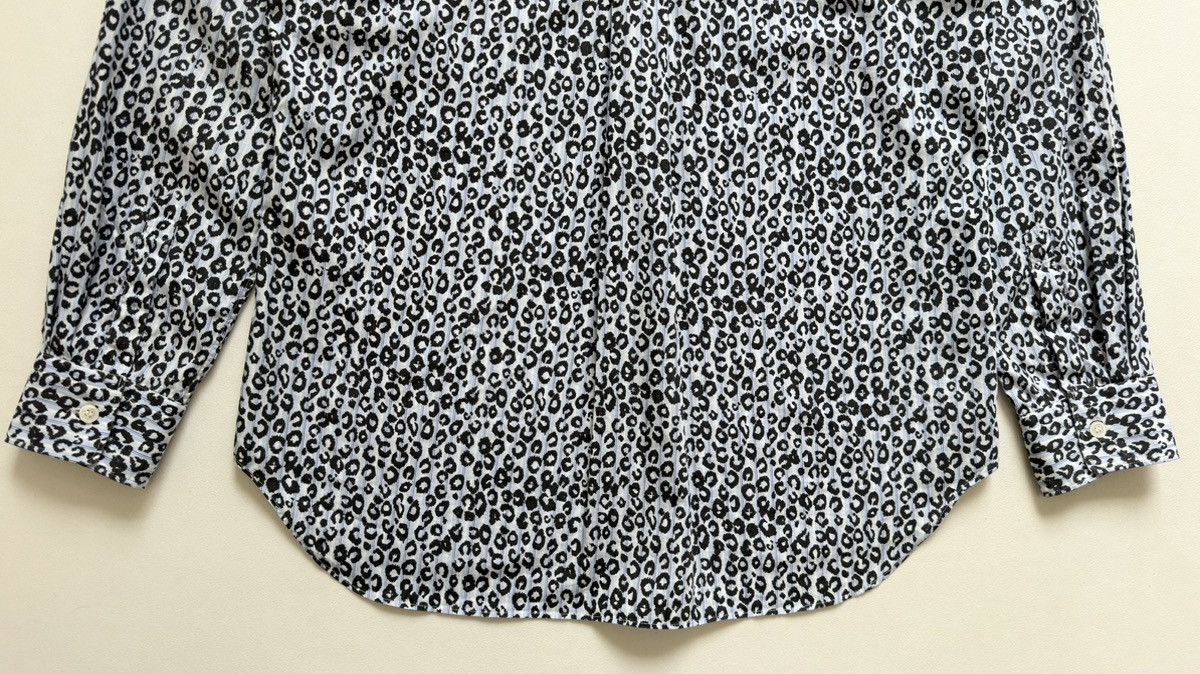 Comme des Garcons White / Blue Striped Leopard Print Shirt Size US S / EU 44-46 / 1 - 14 Thumbnail