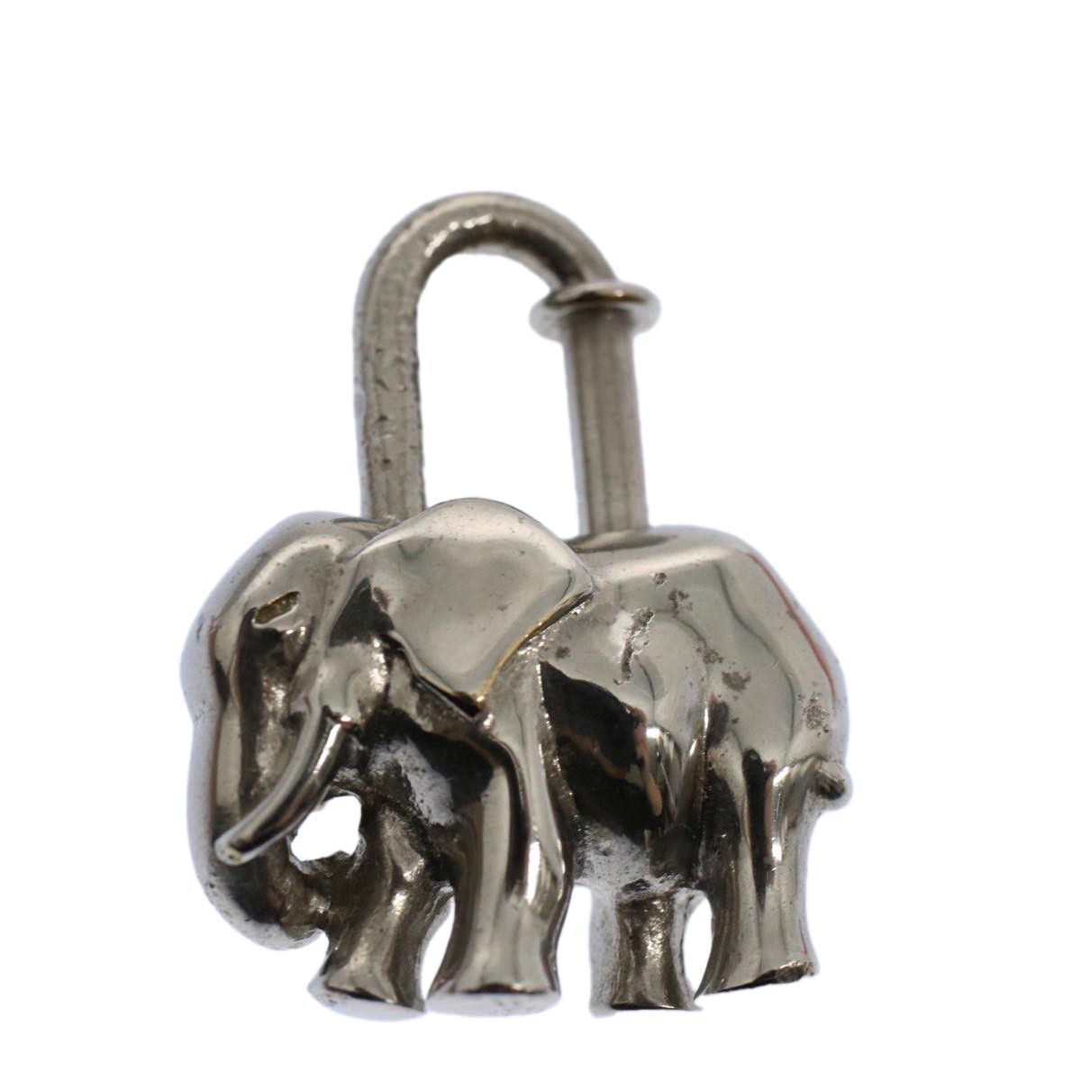 image of Hermes Elephant Cadena Charm Silver Auth Bs9726, Women's