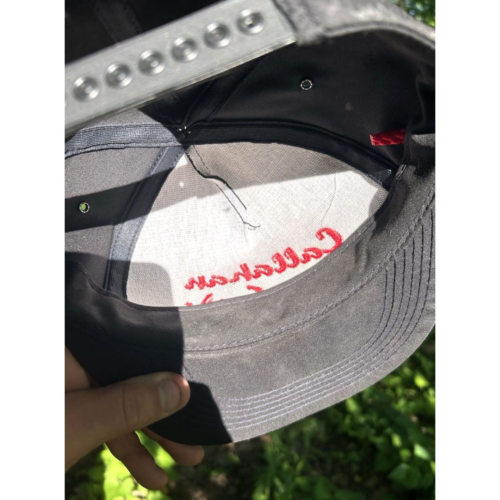 Vintage VINTAGE K-Products Snapback Hat Cap Callahan Seeds USA Made Black Men Adjustable Cap Hat Mens Size ONE SIZE - 6 Thumbnail
