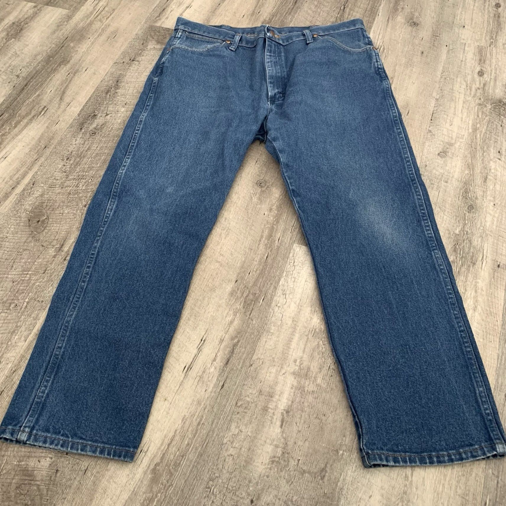 Wrangler Wrangler Jeans Mens 38x29 Blue Denim 13MWZ Straight Leg Regular Fit Cowboy Western 5-Pocket Denim Zip Button Logo Classic Vintage No N/A Size US 38 / EU 54 - 6 Thumbnail