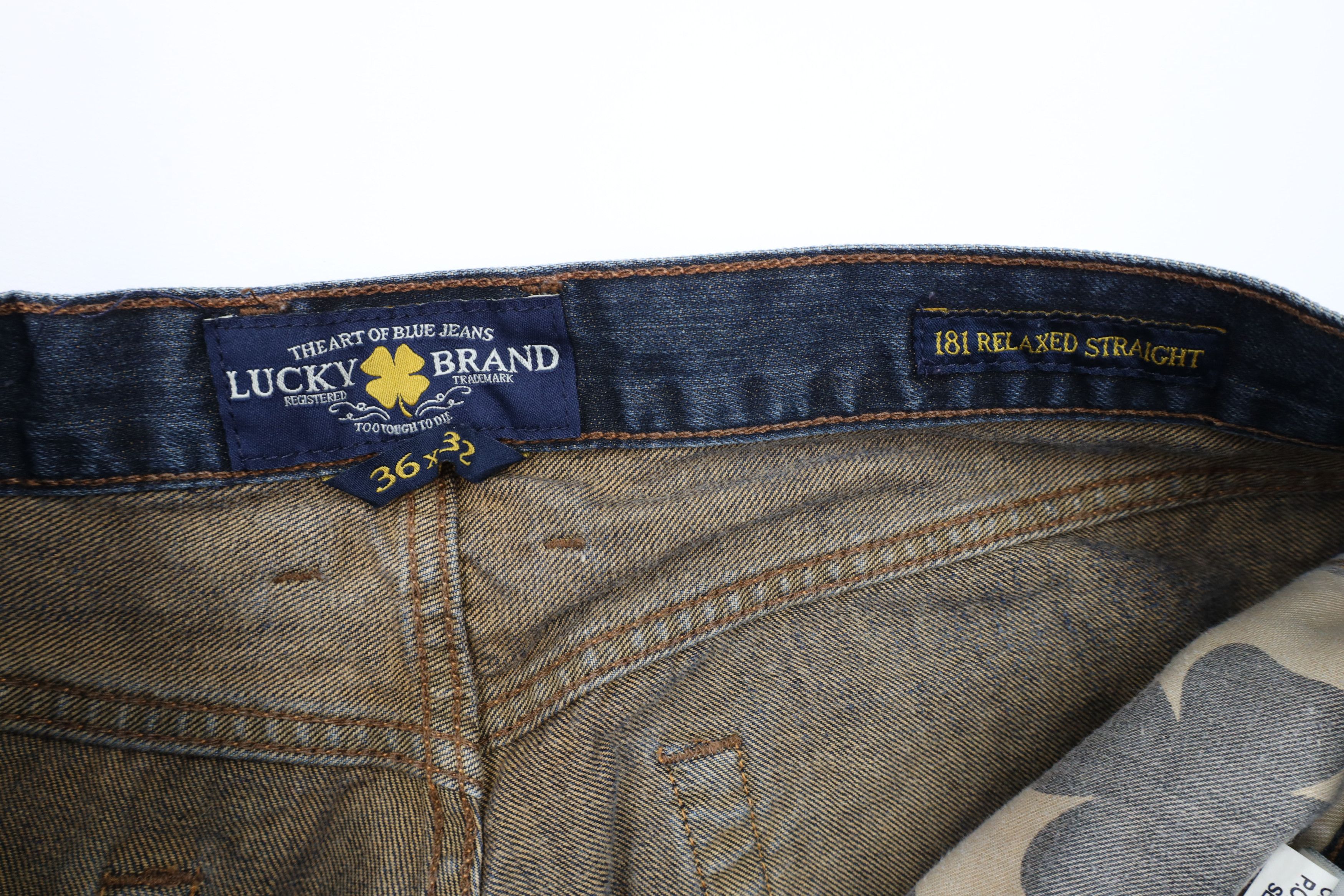 Lucky Brand × Vintage Vintage Lucky Brand Relaxed Straight Leg Denim Jeans Blue Size US 36 / EU 52 - 6 Thumbnail