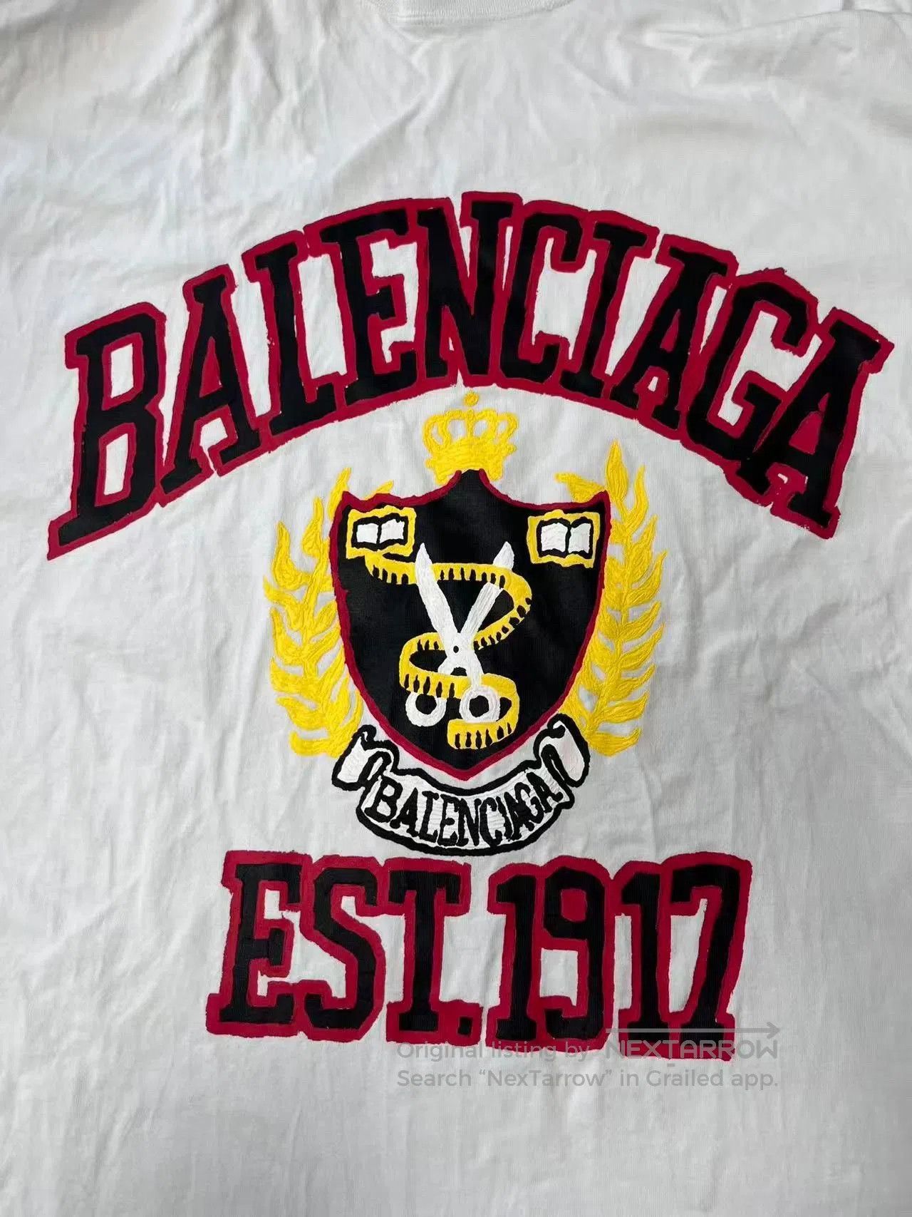 Balenciaga Balenciaga Logo Print Round Neck T-Shirt. Size US XL / EU 56 / 4 - 3 Thumbnail