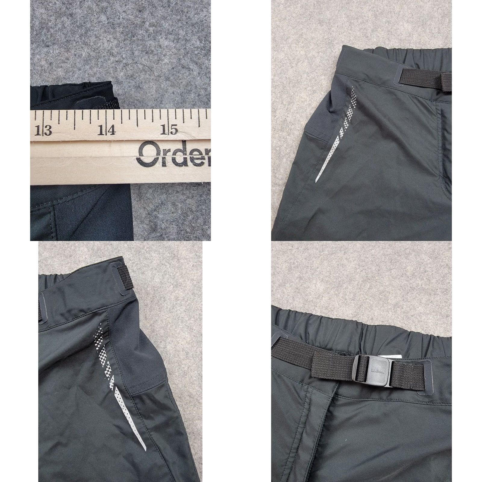 Vintage LL Bean Pants Womens Small Black Softshell Belted Outdoor Hiking Camping Active Size 28" / US 6 / IT 42 - 8 Thumbnail