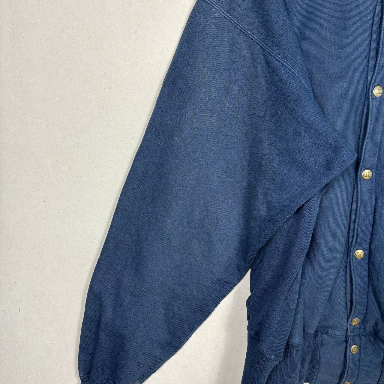 Champion Vintage Champion Reverse Weave Snap Button Jacket Navy Blue Size US L / EU 52-54 / 3 - 4 Thumbnail