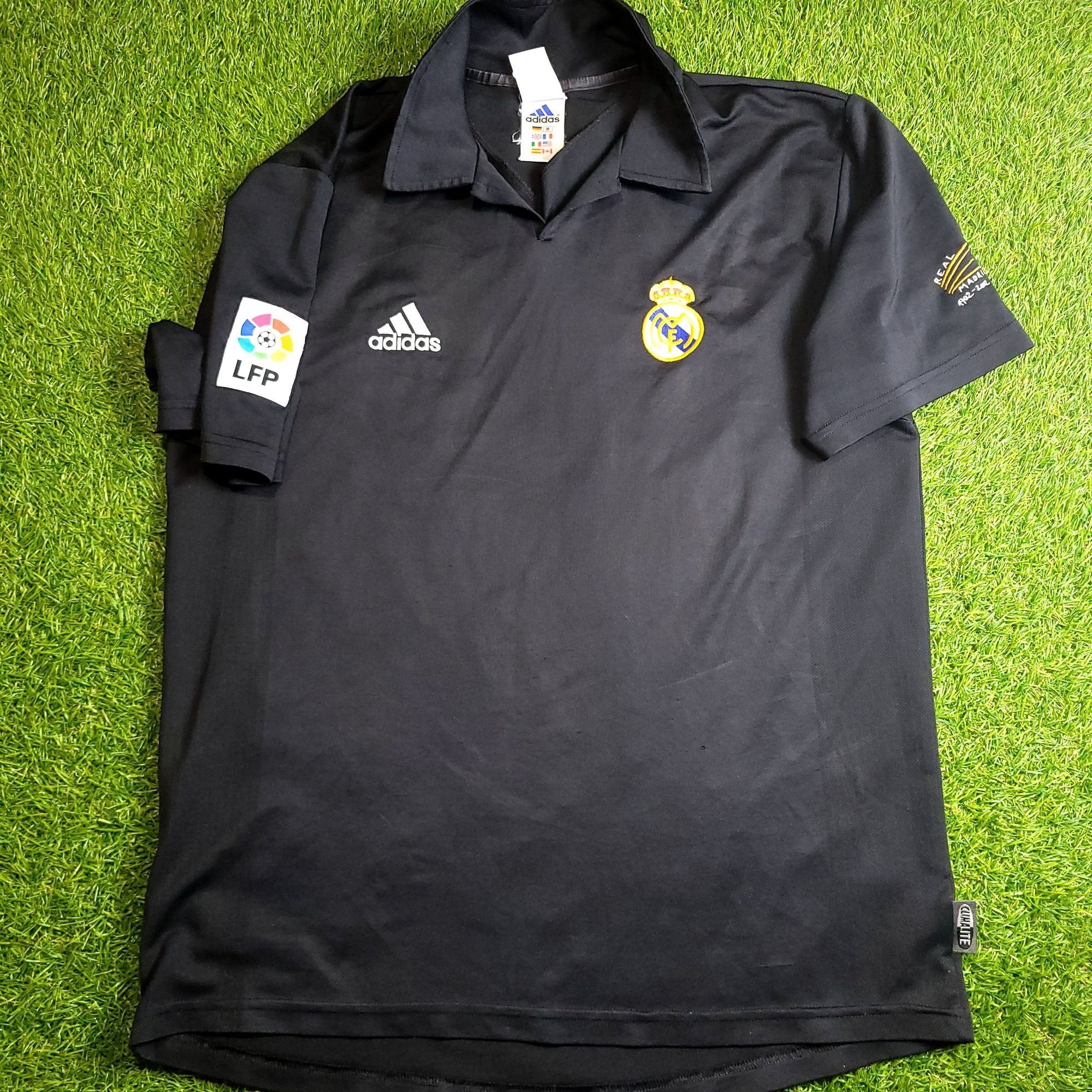 Adidas Zidane Real Madrid CENTENARY 2001 2002 Away Soccer Jersey M Size US M / EU 48-50 / 2 - 2 Thumbnail
