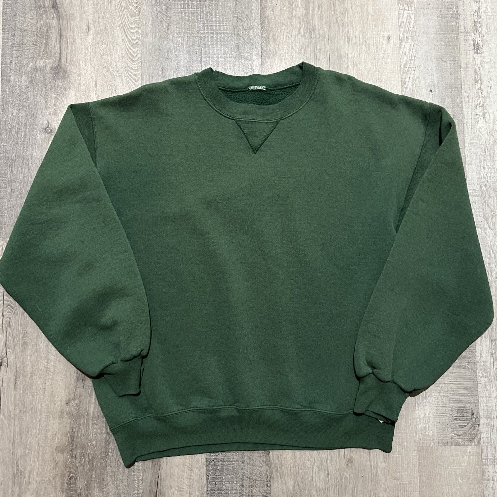 Russell Athletic VTG Russell Athletic Blank Faded Green Y2K Sweatshirt M Size US M / EU 48-50 / 2 - 1 Thumbnail